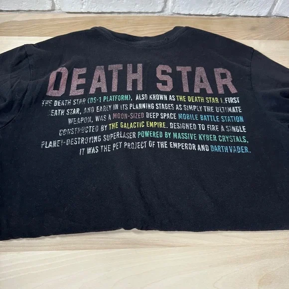 Star Wars Death Star and Tie Fighters T-shirt boys size XL - Picture 6 of 7